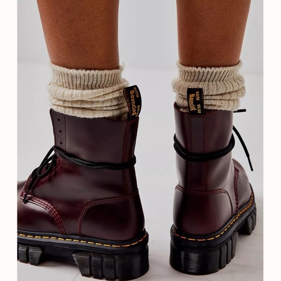 NWT Free People Dr. Martens Audrick Brando Leather Lace-Up Boots Size 7, 8, or 9 - Picture 4 of 17